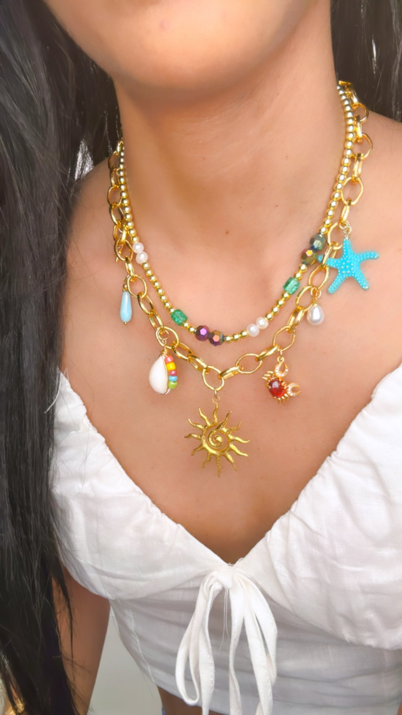 Charms necklace tropically